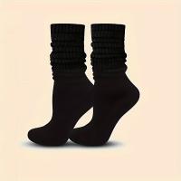 6 Pares De Calcetines De Talla Media Para Mujer Tejidos Térmicos Calcetines Largos Sueltos Y Adecuados Para Primavera Otoño Invierno Calcetines De Lana Gruesa Y Cálidos - details 5