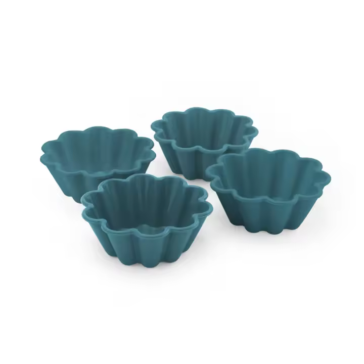 MasterChef MCA-MUF4AP Molde de Cocina Muffins Clásica 8 Unidades Profesional de Silicona reforzado de Acero Antiadherente Azul Pavo - 1