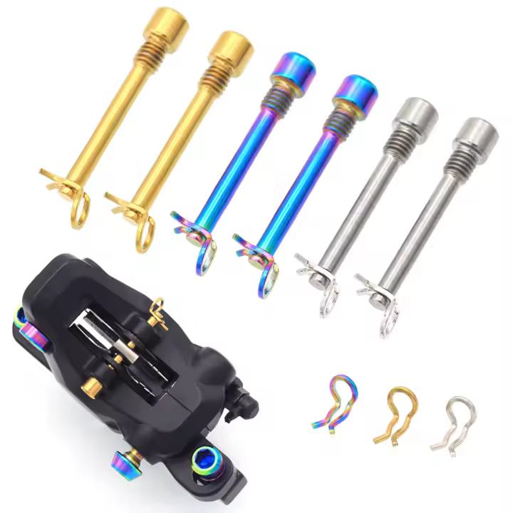2Pcs Juego De Pastillas De Freno De Disco De Bicicleta Con Tornillo De Aleación De Titanio Para Calipero Accesorios De Ciclismo - 1
