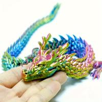 Adornos De Dragón Conjunto 3D Imprimido Móvil Decoración Creativa Para Jardinería Acuario Escultura De Dragón De 30cm Unisex - details 8