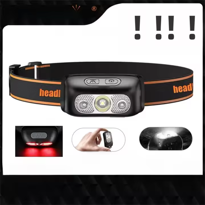Linterna Frontal LED Recargable Mini Potente Con Sensor USB Impermeable Lámpara De Cabeza Para Trabajo Luz Torcha - 1