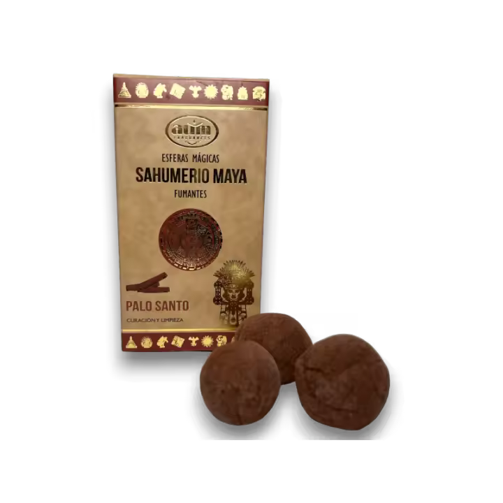 Bombitas Defumación Maya Palo Santo AUM FRAGRANCES - Esferas Mágicas Sahumerio Maya 8 bombitas incienso Curación y Limpieza - 1
