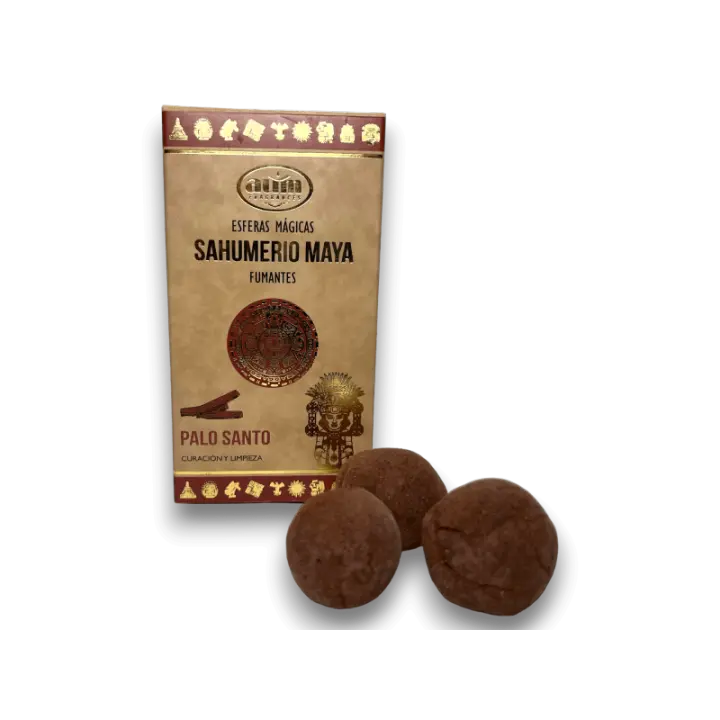 Bombitas Defumación Maya Palo Santo AUM FRAGRANCES - Esferas Mágicas Sahumerio Maya 8 bombitas incienso Curación y Limpieza - 1