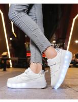 Zapatillas De Rodilleras Para Niños Y Niñas Con Luces LED Rosa Moda Zapatos Rollers Para Niños Y Niñas Transpirables De Cuero Con Almohadilla De Algodón Para Todas Las Estaciones - details 19