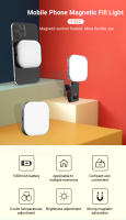 Luz De Billetera Magnética Mini Para iPhone 12 13 14 15 Serie LED Cube Con Clip Para Maquillaje Vlog Luz De Video De Cámara - details 21