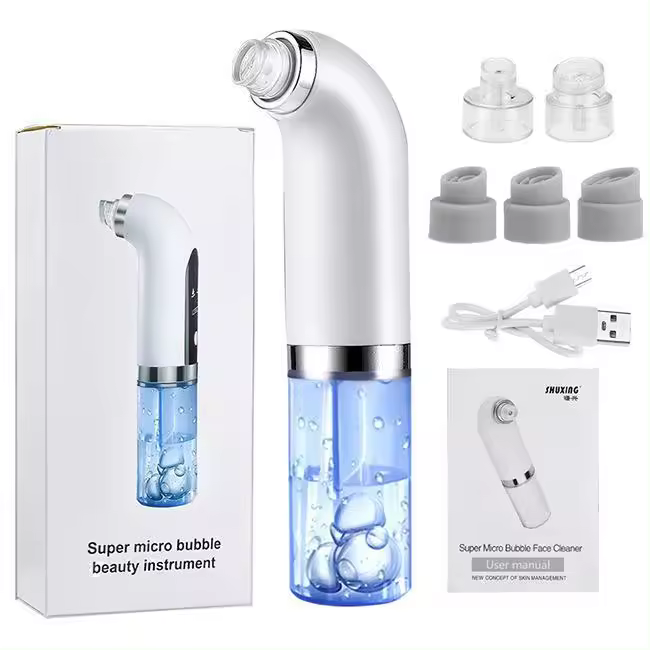 Aspiradora popular para eliminar puntos negros, Limpiador de Poros, Eléctrico Succionador de Puntos Negros Con 6 Cabezales y 3 Modos para Quitar Puntos Negros Espinillas Aceites, Blackhead Remover, ciclo de agua - 1