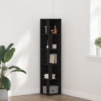 Gabinete Esquinero vidaXL Negro Roble 33x33x164,5 cm Madera - details 0