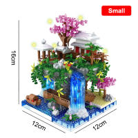 Bloques De Construcción 3D Casa De Árbol Antigua Juego De Puzzle Educativo Arquitectura Faeirland Con Piscina Modelo De Cerezo - details 8
