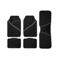 Black car floor mats for most vehicles, elegant style - details 1