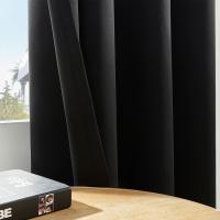 Cortina De Negocios 1Pc Color Sólido Negro Bloqueo De Luz Para Dormitorio Cocina Sala De Estar Decoración De Habitaciones - details 22