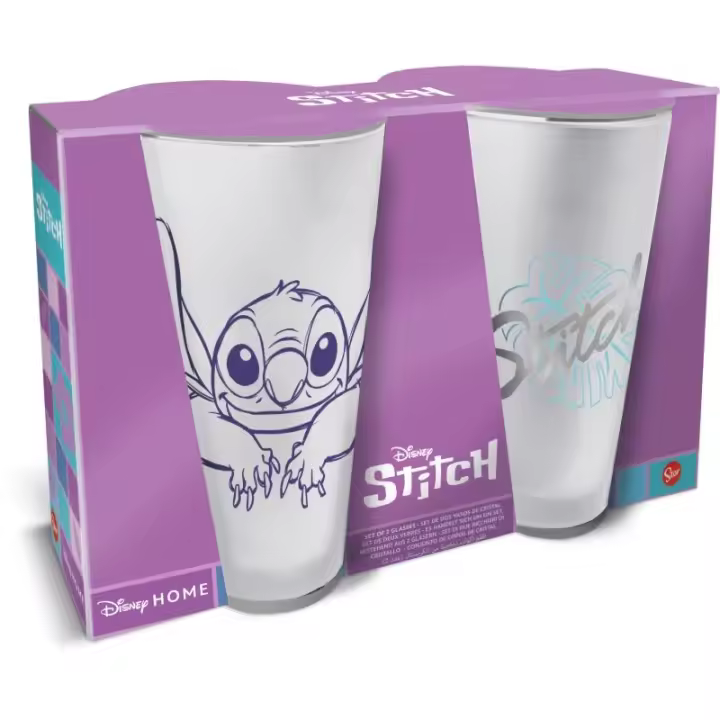 Set 2 Vasos de Cristal Stitch (vice style) 490 ml - 1