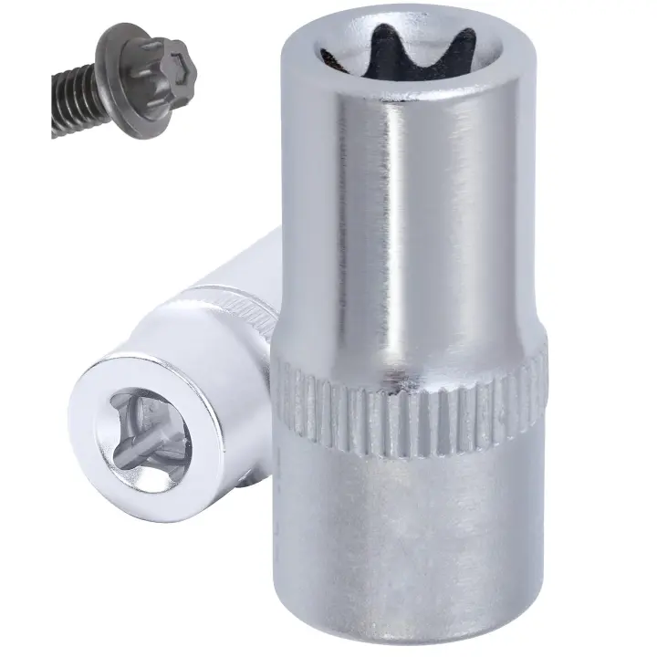 JOMAFA - Llave de vaso 1/4" corto TORX E4- 6714 - 1