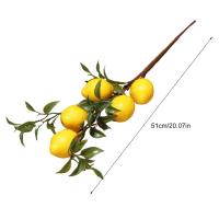 Rama De Limón Artificial Estilo Europeo Planta Verde Simulada Con Frutas Para Decoración De Hogar Y Hotelería - details 2