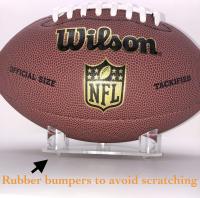 Expositor de baloncesto y fútbol: soporte para pelotas para mostrar autógrafos y pelotas usadas en juegos; también sostiene pelotas de voleibol, fútbol, rugby o bolos; mejor que una vitrina - details 0