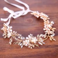 Diadema De Hojas Para Novia Accesorio De Boda En Oro Headdress Para Vestido De Novia Metal Adulto Tamaño M - details 1