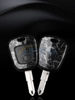 Funda De Llave De Coche En Fibra De Carbono ABS Para Peugeot 106 107 206 207 306 307 406 407 Citroen C1 C4 Protector De Llave De Accesorios - details 2