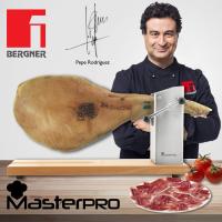 Jamonero BERGNER MASTERPRO de madera con soporte en acero inoxidable - Cortador de jamón en voladizo de 62x19,5x3,3 cm - details 7
