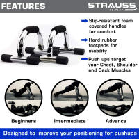 2PCs Soporte De Push-Up Con Manoplas Espuma Equipo De Fitness Para Entrenamiento De Pecho Y Construcción Corporal - details 2