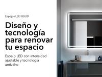 Espejo de Baño UBUD con Luz Led 100 X 80 Cm - Marco de Aluminio Negro Mate - Interruptor Táctil - Protección IP44 - Antivaho - Regulación de Intensidad - Vidrio Anti-estallido - details 2