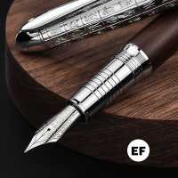 Hongdian 6016 Pluma Fuente De Madera Natural Con Hermoso Tapa De Oráculo EF/F Nib Pluma Retro Para Escritura De Tinta En Oficina Regalo De Negocios - details 7