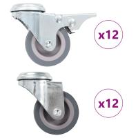 vidaXL Ruedas Giratorias con Agujero Pasador Diámetro 50mm Material Brico Cantidad 4 unidades,  8 unidades,  12 unidades y mas - details 2