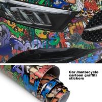 Pegatinas De Coche Graffiti Pintura Película Adhesiva Vinilo Auto Ajuste Skateboards Decorativas Decales Para Motocicletas Accesorios De Coche - details 0