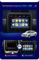 AWESAFE PX9 inalámbrico CarPlay Android Auto Radio para Porsche Cayenne 2002 2003 2004 2005 2006 2007 2008 2009 2010 coche reproductor multimedia GPS 2 din autoradio volante controles RDS Bluetooth - details 3