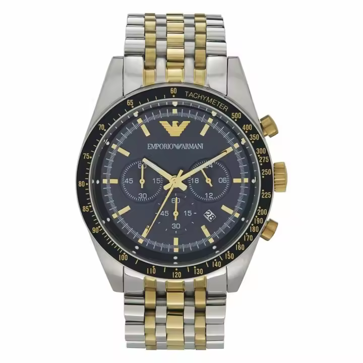 Emporio Armani Reloj hombre AR6088, con calendario, Incluye Caja Original, Diámetro: 46MM - 1