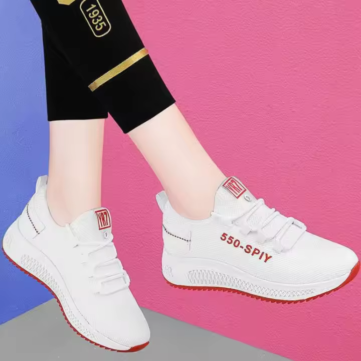 Zapatillas Casuales Para Mujer Transpirables De Malla Cómodas Para Verano Deporte Senderismo Tenis Planos De Correr - 1