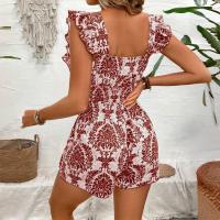 Rompers Sin Mangas Para Mujer Estilo Casual Verano Romper Overalls Con Estampado Moda Pantalones Cortos Ajustados Play Suits - details 12