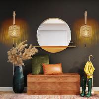 Lámpara De Pared Vintage De Rotura Hecha a Mano Para Dormitorio Lámpara De Noche E27 Con Cuerda De Lino Iluminación Interior Decorativa - details 6