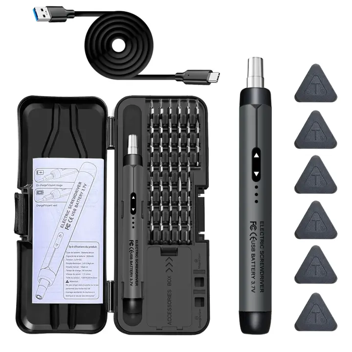 Juego De Destornilladores Eléctricos Inalámbricos Precision Mini Recargables Herramienta De Reparación Para Móviles Computadoras CRV - 1