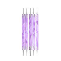 Kit De Arte De Uñas 21Pcs Con Pinceles De Acrílico Rosa Marcas De Mármol Rotuladores De Gel UV Diferentes Tamaños De Puntas - details 6