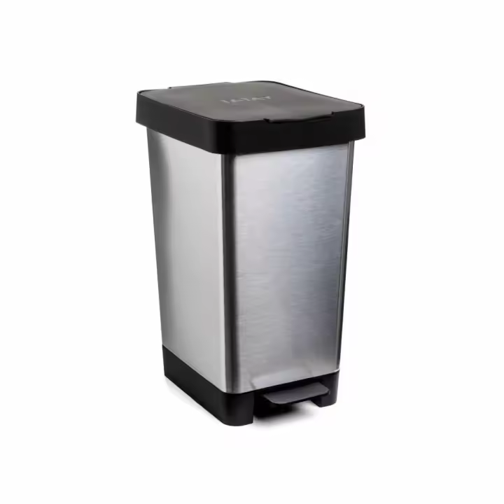Cubo pedal bolsa 30l smart steel gris - 1
