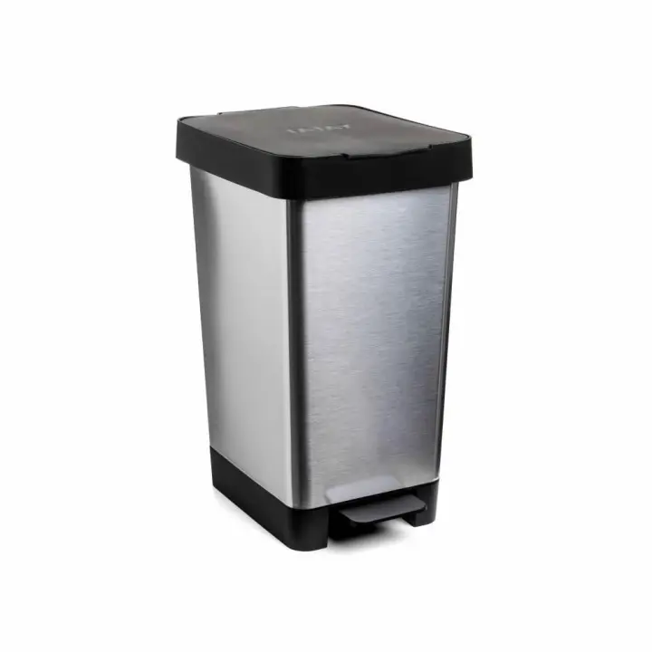 Cubo pedal bolsa 30l smart steel gris - 1