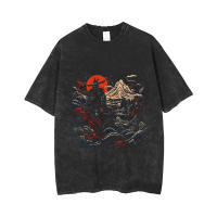 Camiseta Vintage Para Hombre Algodón Holgada Con Mangas Cortas Estampado Acido Camisetas Unisex Casual Transpirable - details 2
