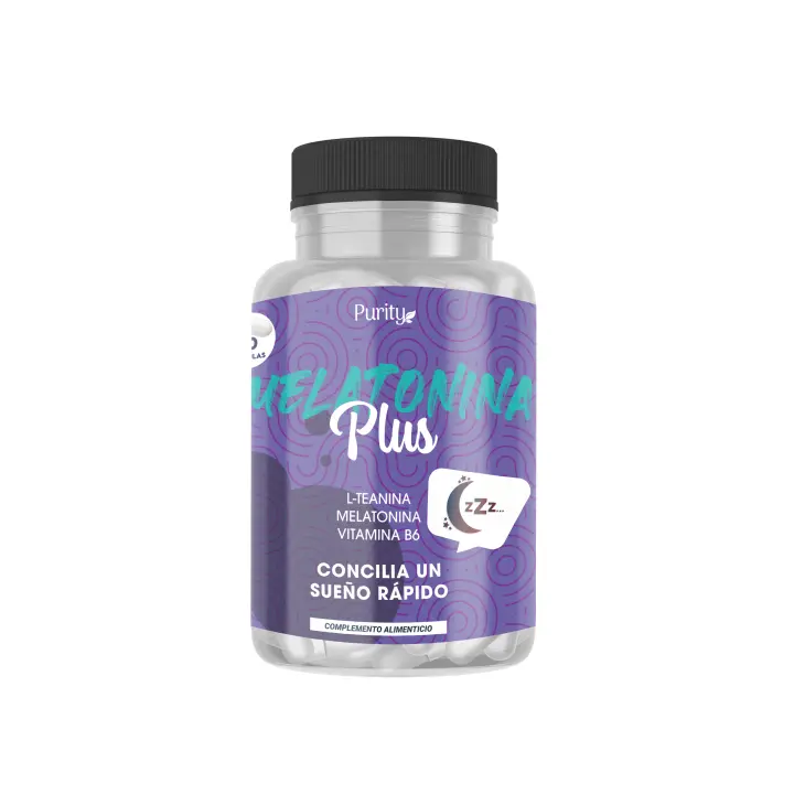 MELATONINA PLUS - L-TEANINA MELATONINA VITAMINA B6 - 90 CÁPSULAS - PURITY NUTRITION - 1