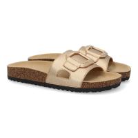 PuntoSalao Sandalias planas cómodas elegantes para mujer color champan VR5-1756 - details 0