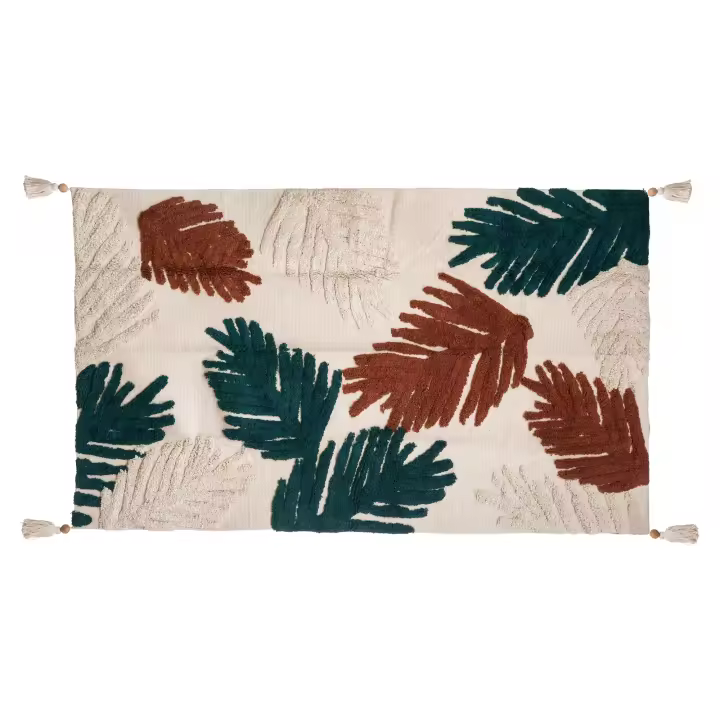Atmosphera - Alfombra Copetuda Ali 90x150 en Algodón Tufting con Estampados Gráficos y Pompones - 1