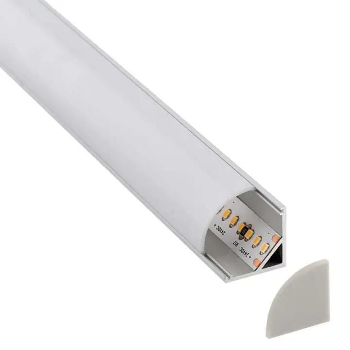 LEDBOX KIT - Perfil aluminio KORK-mini para tiras LED, 1 metro. Perfiles para tiras LED, Perfiles para esquinas - 1
