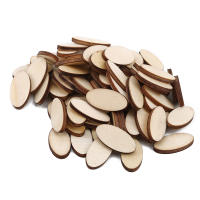 100PCS Cortes De Madera Ovalada Natural Para DIY Manualidades Rusticas Piezas De Madera Para Centro De Mesa De Boda Navidad - details 4