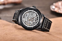Reloj De Pulsera Mecánico Para Hombres PAGANI DESIGN 2023 Marca Top Lujo Dorado Resistente Al Agua Con Movimiento Automático Y Esqueleto Cuero Acolchado Estilo Casual - details 9