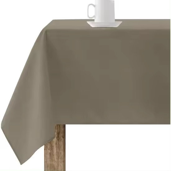 BL BELUM - Mantel Antimanchas Varios Tamaños - Mantel Tacto Extrasuave Color Marrón - Mantel 100% Made in Spain Tejido 65% algodón orgánico - 35% poliéster - Mantel Modelo Rodas 91 - 1