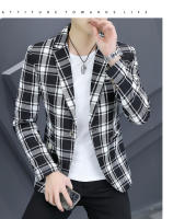 Chaleco a Cuadros Para Hombre Corte Ajustado Estilo Casual Business Moda Elegante Chaqueta De Alta Calidad Para Ocasiones Formales - details 14