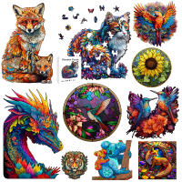 Puzzle De Madera Para Adultos Con Forma De Animal Único Jigsaw Puzzles De Gato Para Familia Y Amigos Juego De Razonamiento Y Memoria - details 0