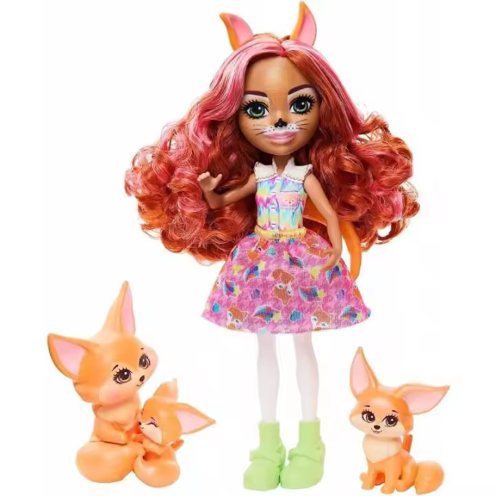Mattel Muñeca Enchantimals Familia de Zorros - 1