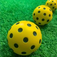 Bolas De Pickleball Silenciosas De Bajo Ruido Con Tapa Y 3 Piezas PU Suave Para Uso Interior Prácticas Para Principiantes Seniores Y Jugadores Jóvenes - details 0