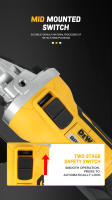DEWALT DCG405 Máquina De Trabajo De Grindaje Ángulo Recargable Sin Escobillas Portátil Para Corte Y Pulido 100/125MM - details 2