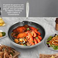 Sartenes de Acero Inoxidable Tri-Ply con Tecnología Panal de Abeja híbridas antiadherente de– 20cm / 24cm / 28cm –  Apto para Inducción, Horno y Lavavajillas. Marca Royalty Line - details 4