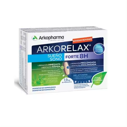 ARKORELAX SUEÑO FORTE 8H – 30 CÁPSULAS - 1